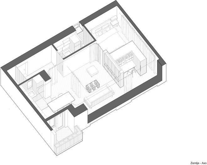 子做隔墙秒变灵活实用大空间龙8国际头号玩家全屋用帘(图4)